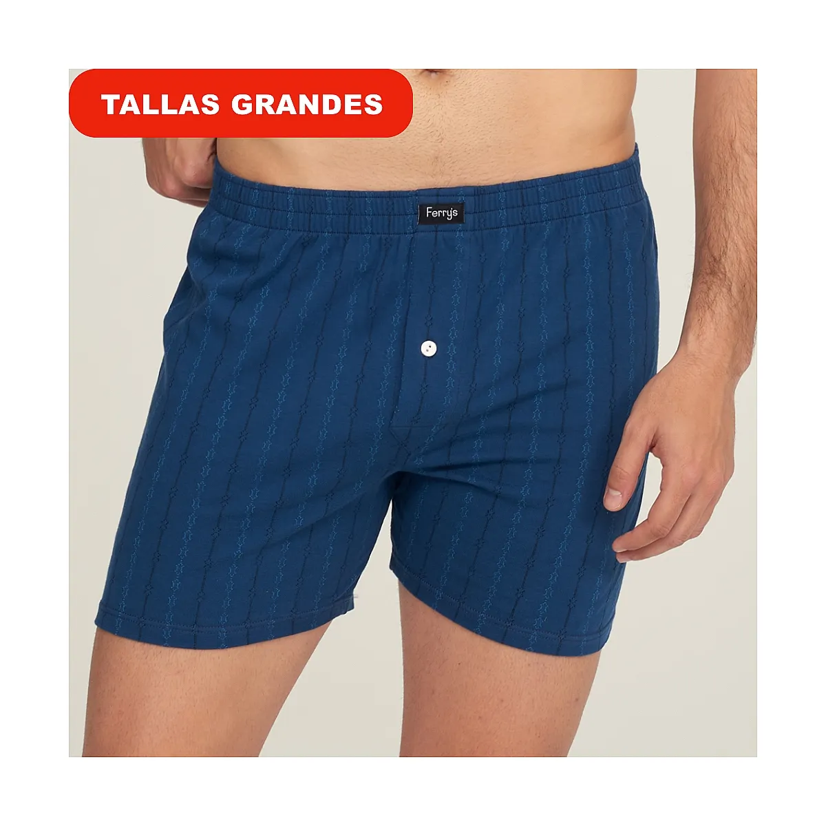 5010b BOXER ABIERTO CON BOTÓN BORDADO CADENAS