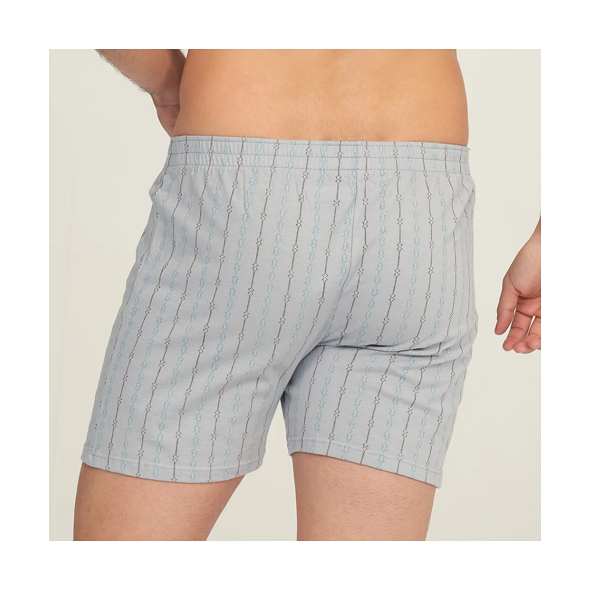 5010b BOXER ABIERTO CON BOTÓN BORDADO CADENAS