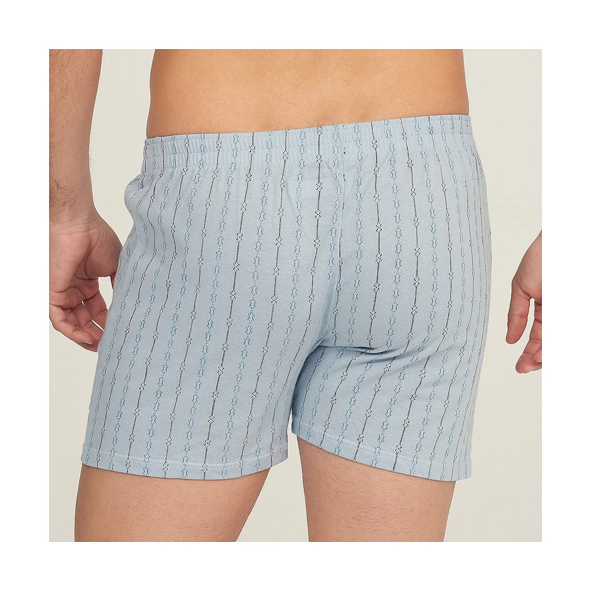 5010b BOXER ABIERTO CON BOTÓN BORDADO CADENAS