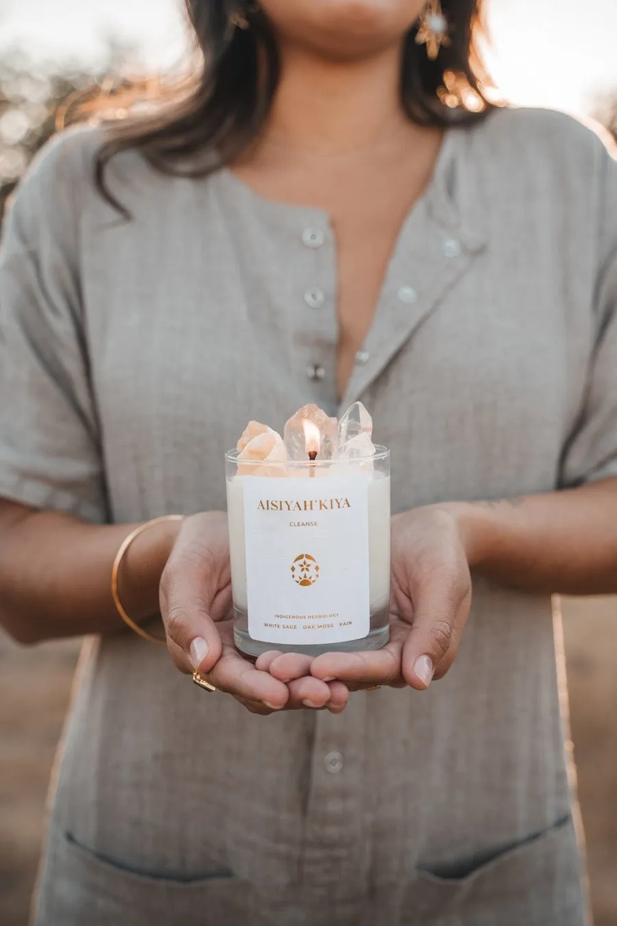 A  I  S  I  Y  A  H  ‘  K  I  Y  A  // Cleanse Crystal Candle