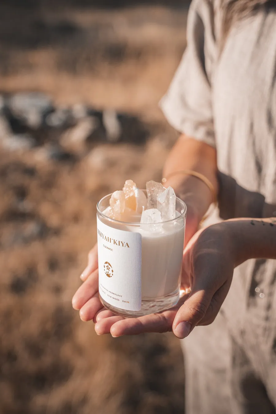 A  I  S  I  Y  A  H  ‘  K  I  Y  A  // Cleanse Crystal Candle