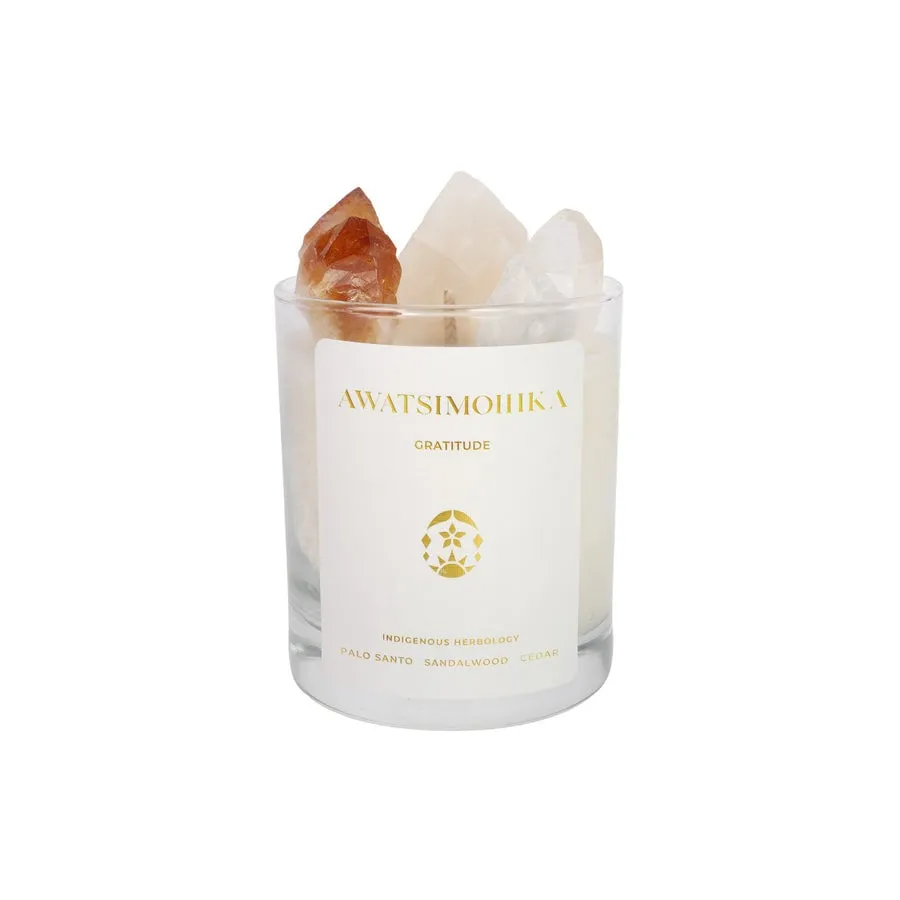 A W A T S I M O I H K A // Gratitude Crystal Candle