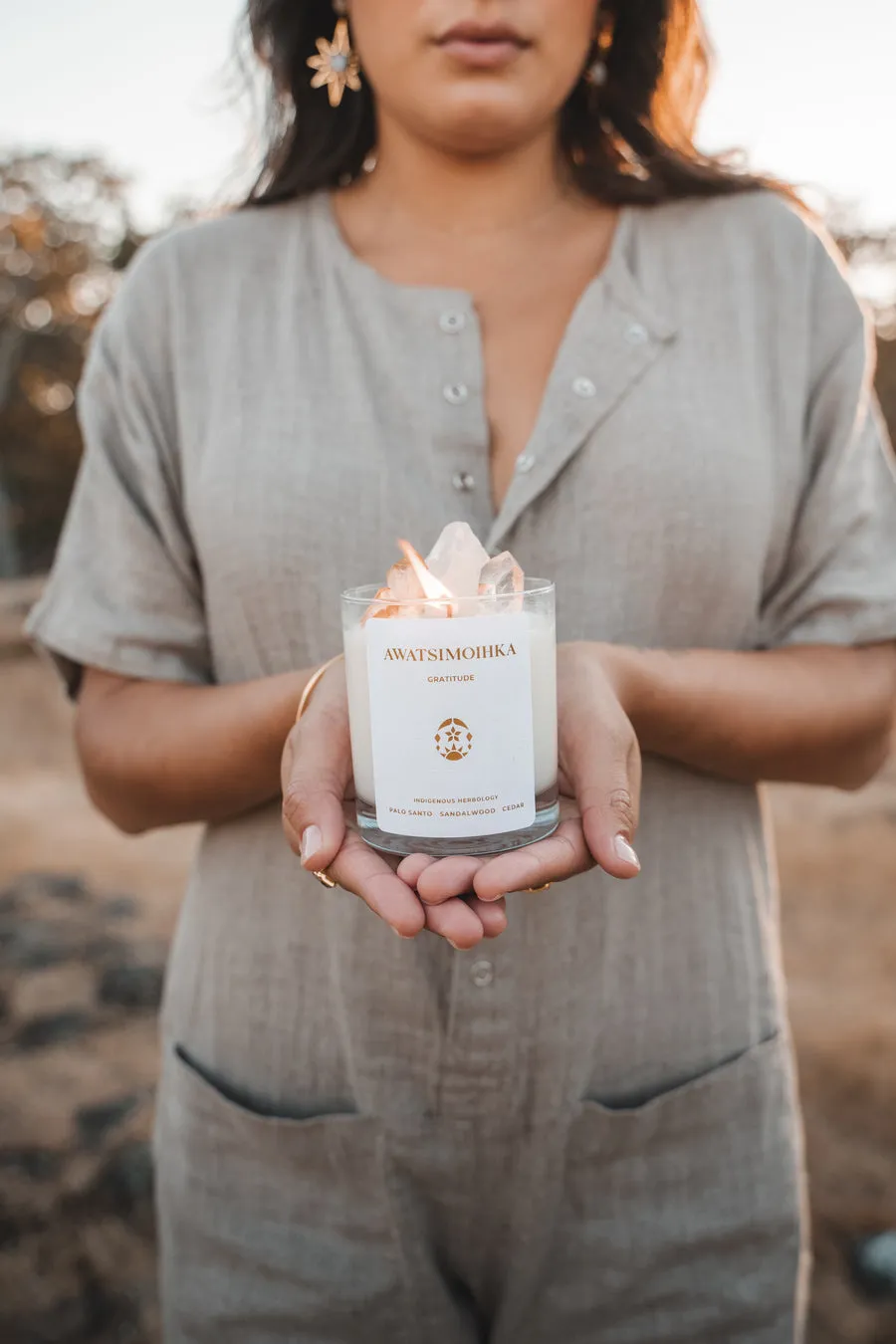 A W A T S I M O I H K A // Gratitude Crystal Candle