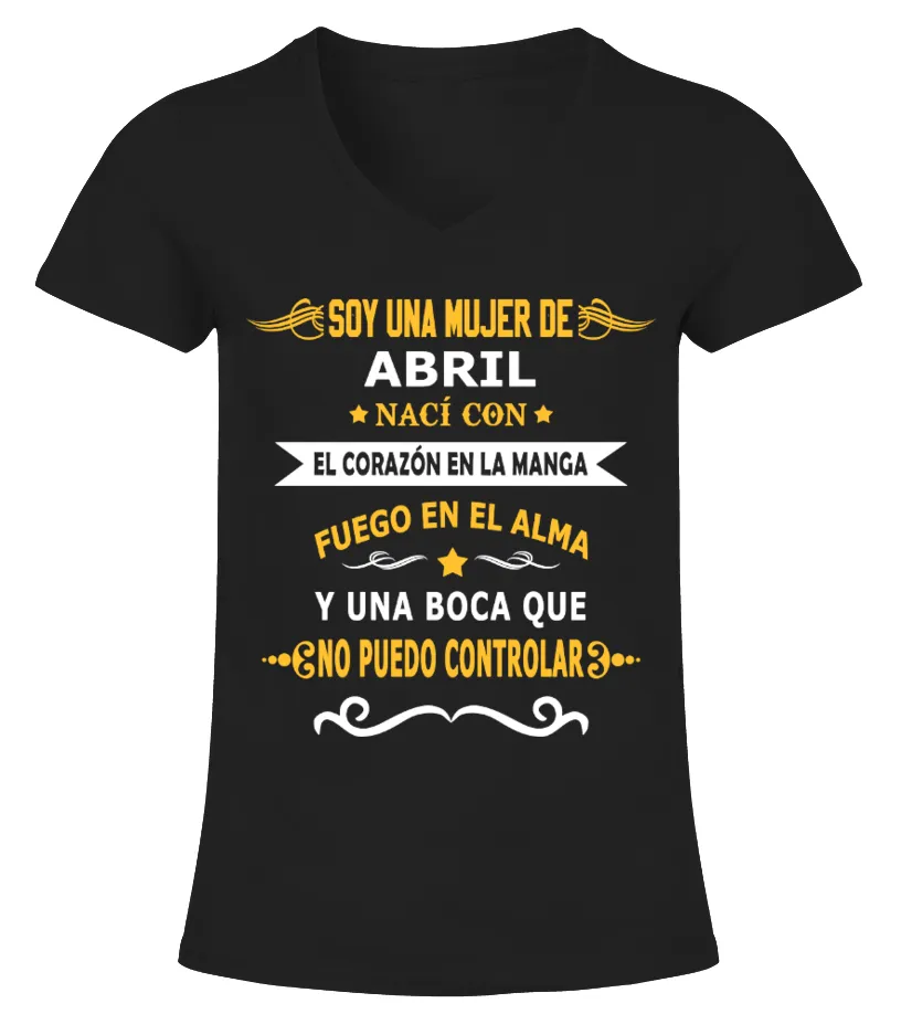 Abril, Edición Limitada Camiseta cuello pico Mujer