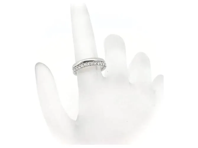 & Other Stories Anillo de diamante de platino PT950 de segunda mano, tamaño 8 en excelente estado Plata 