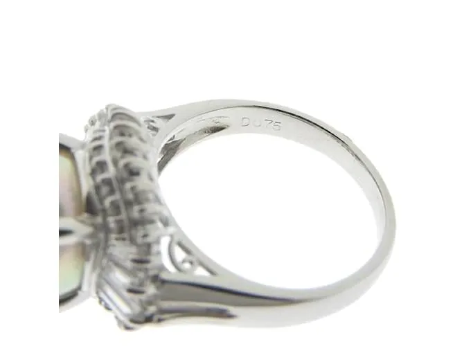 & Other Stories Anillo de perlas de platino LuxUness Anillo de metal en excelentes condiciones Plata 