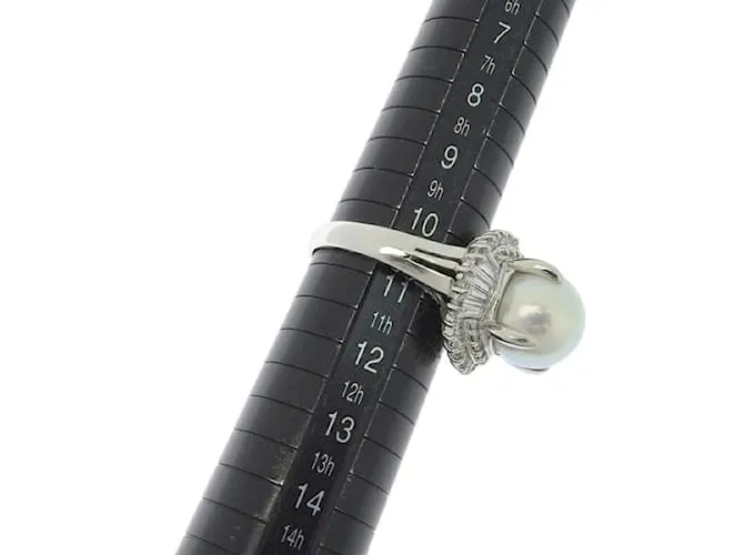 & Other Stories Anillo de perlas de platino LuxUness Anillo de metal en excelentes condiciones Plata 
