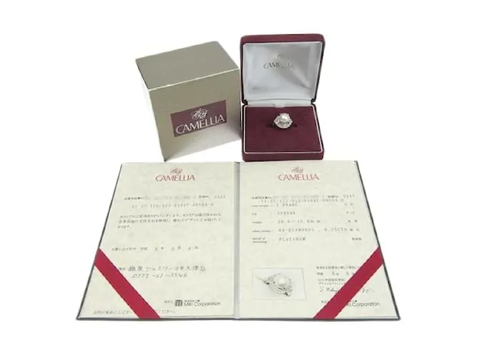 & Other Stories Anillo de perlas de platino LuxUness Anillo de metal en excelentes condiciones Plata 