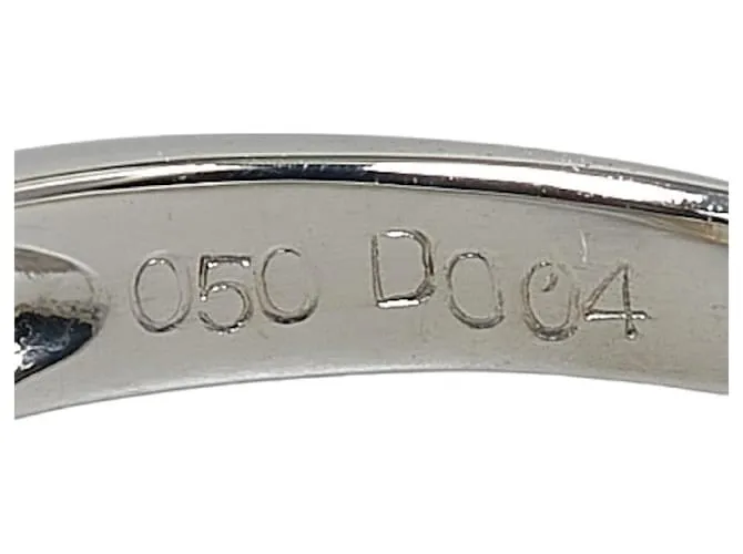 & Other Stories Anillo de platino Pt850 con ópalo de 0.5 ct y diamante de 0.04 ct, tamaño 9.5 en excelente estado Plata 