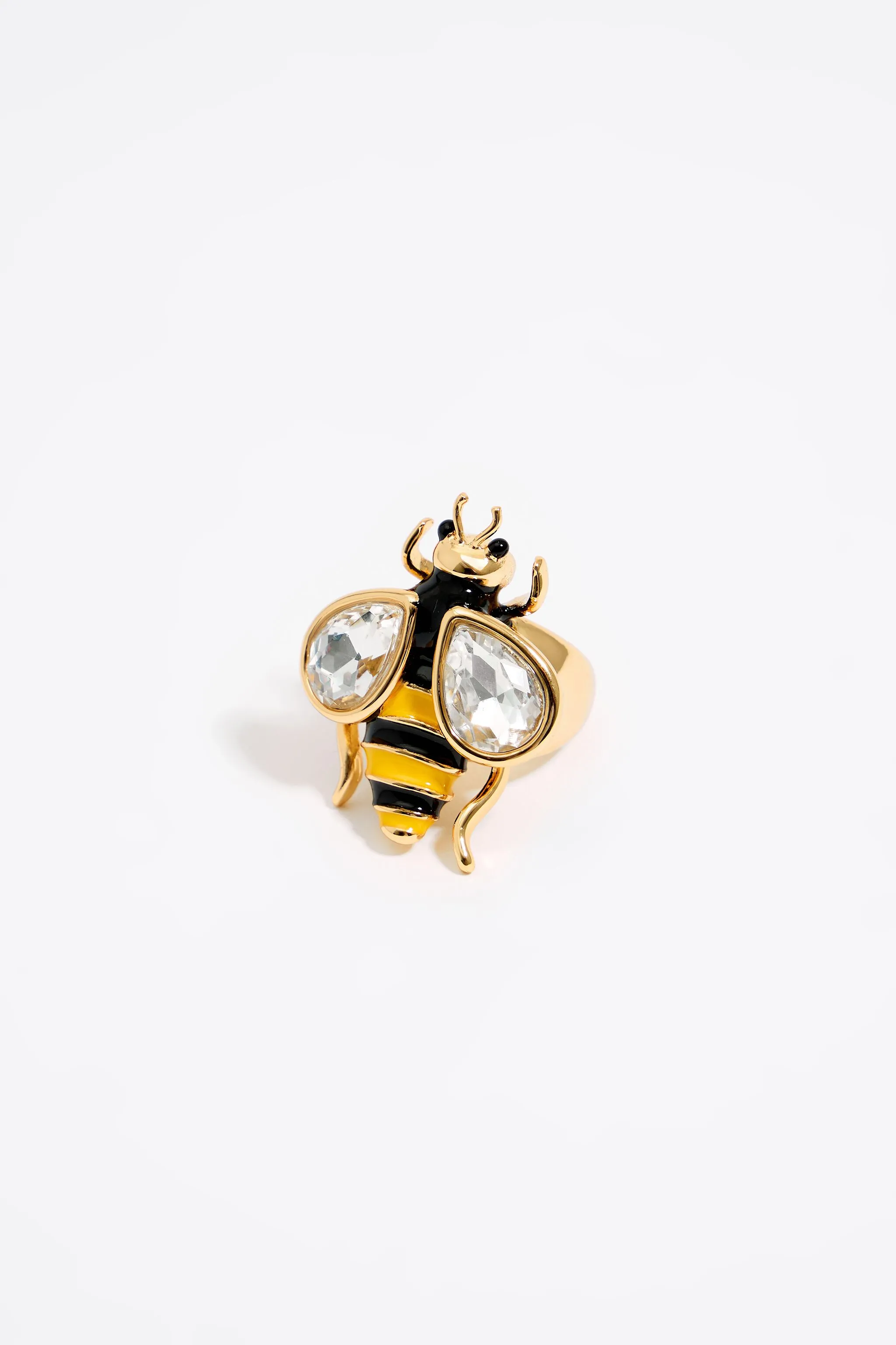 Anillo abeja cristales