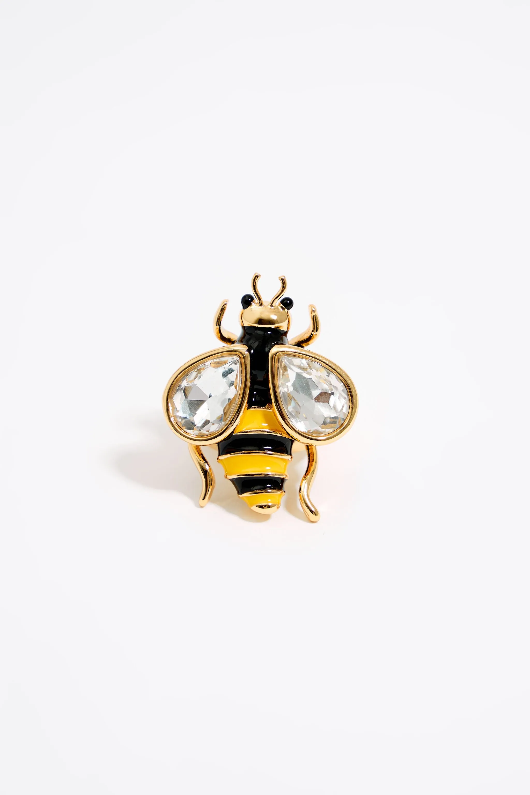 Anillo abeja cristales