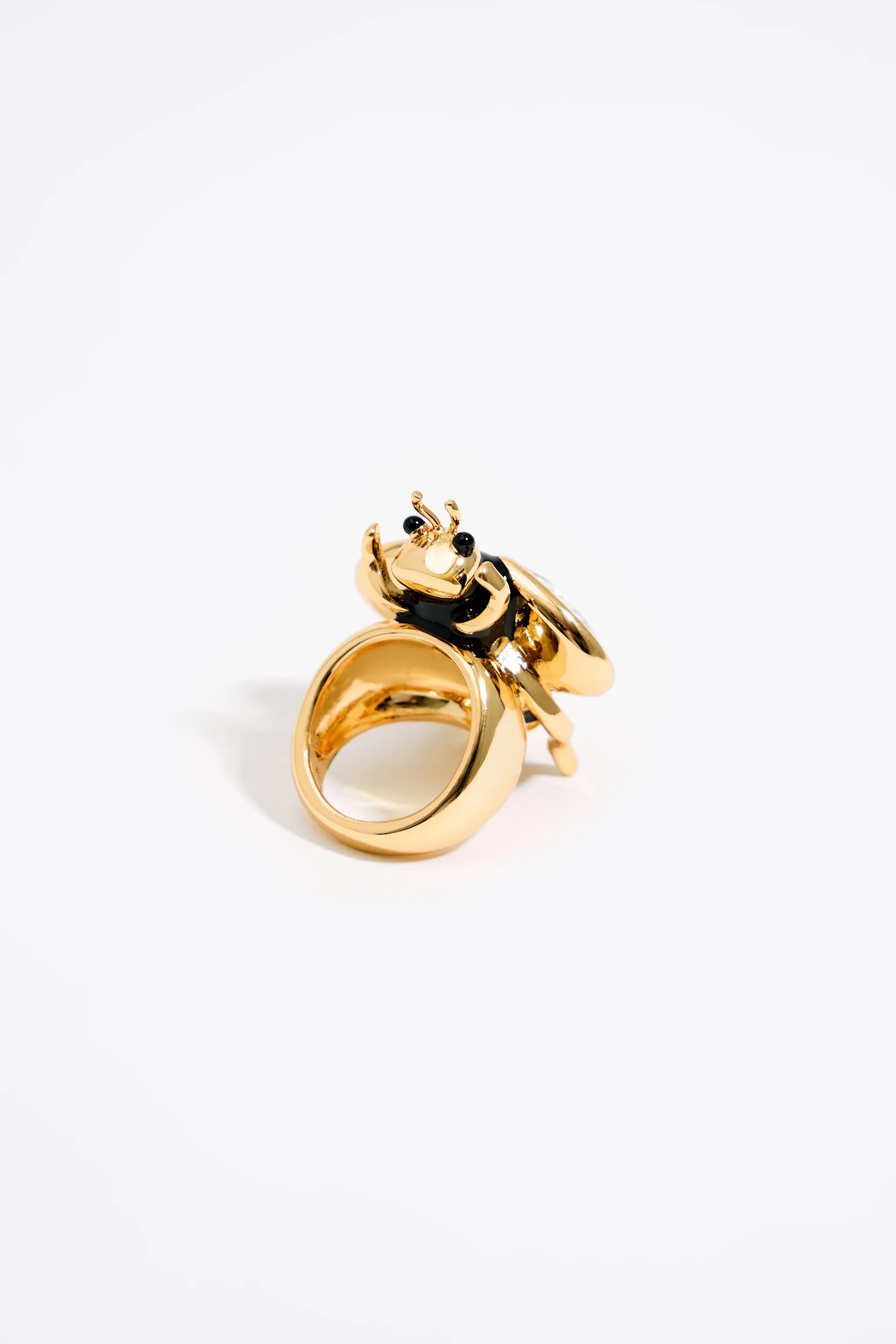 Anillo abeja cristales