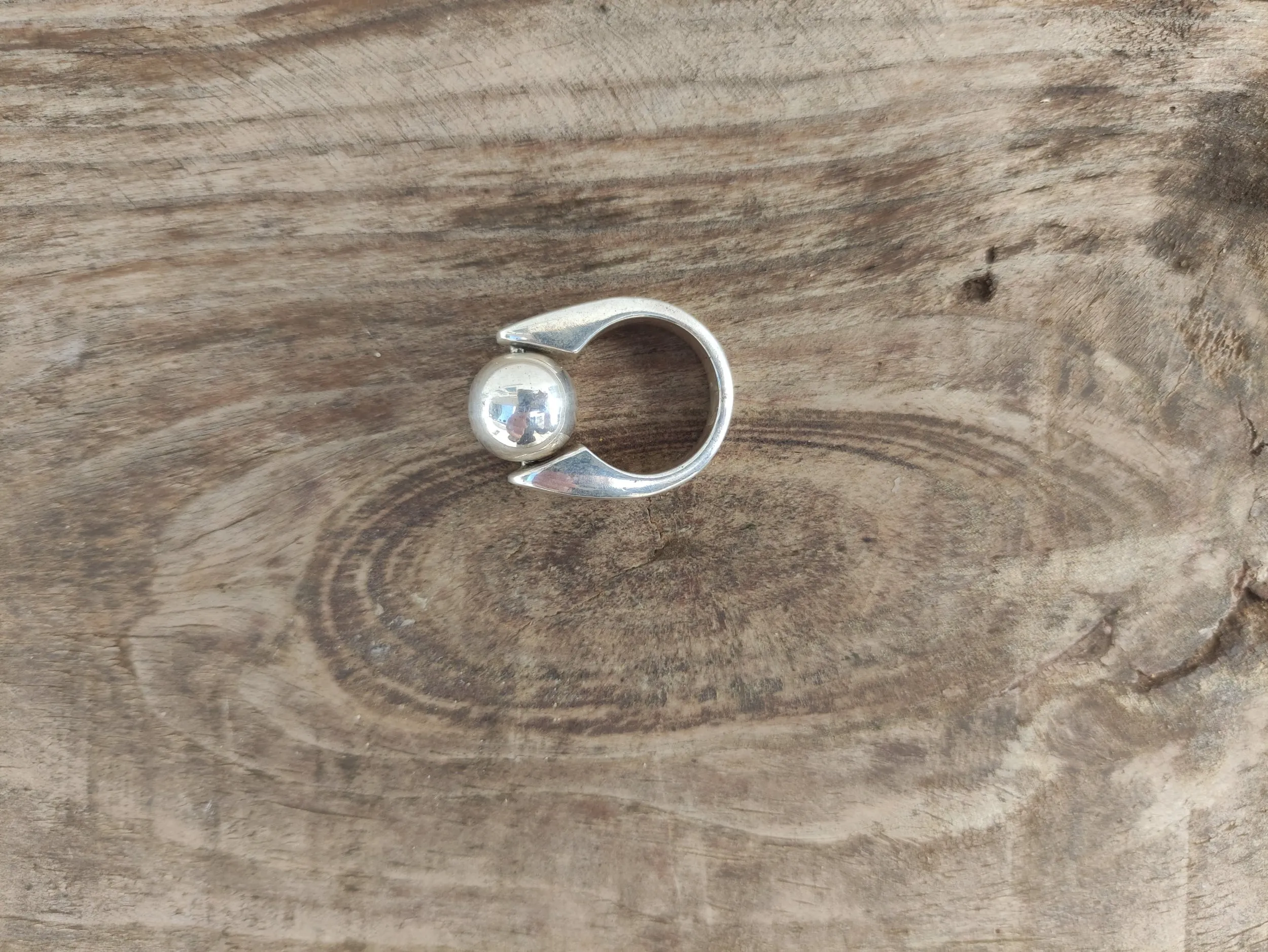 Anillo Bola de Plata Talla 13