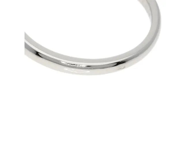 Anillo Cartier Solitaire Diamante #45 en Platino Plata 