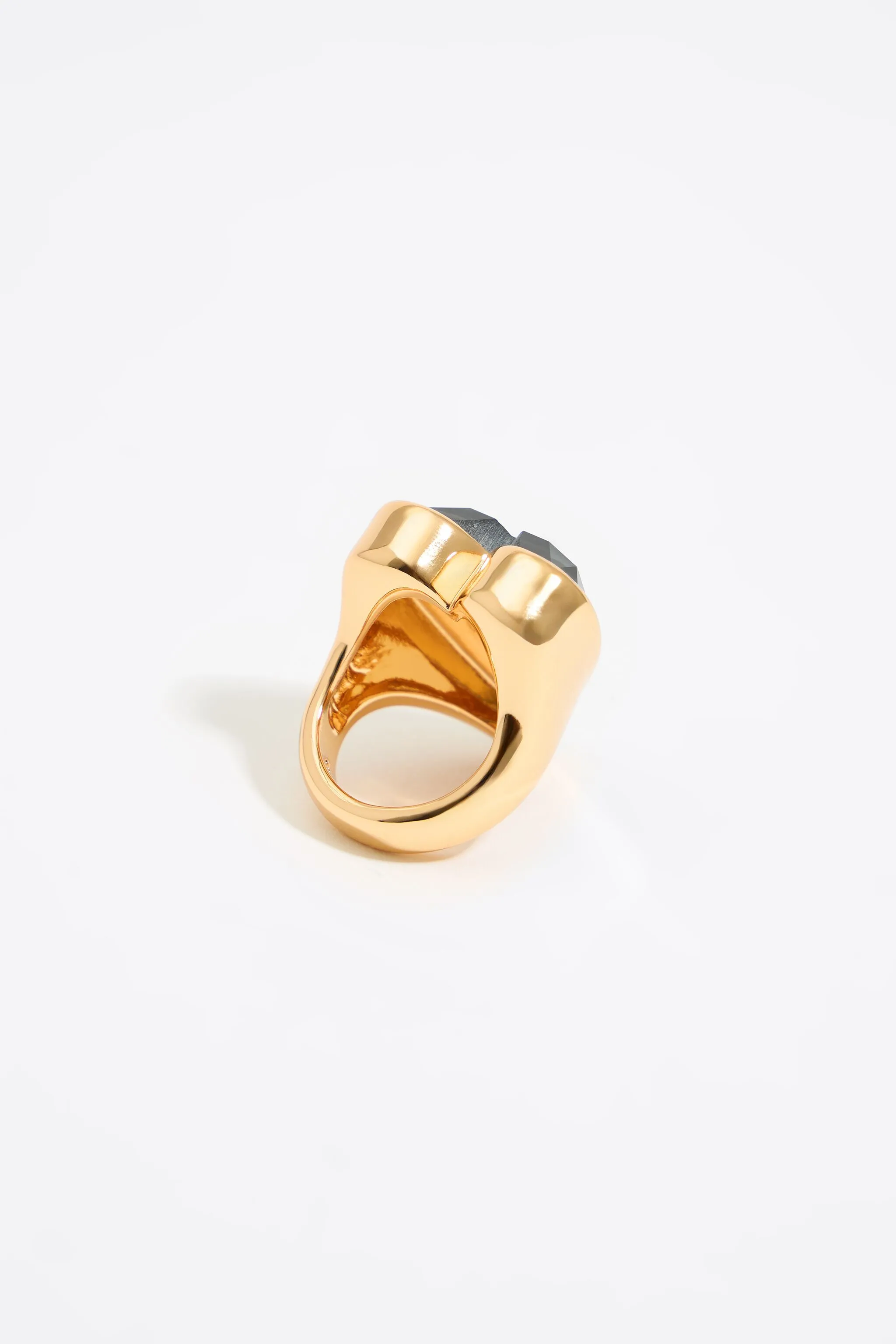 Anillo corazón cristal fumé