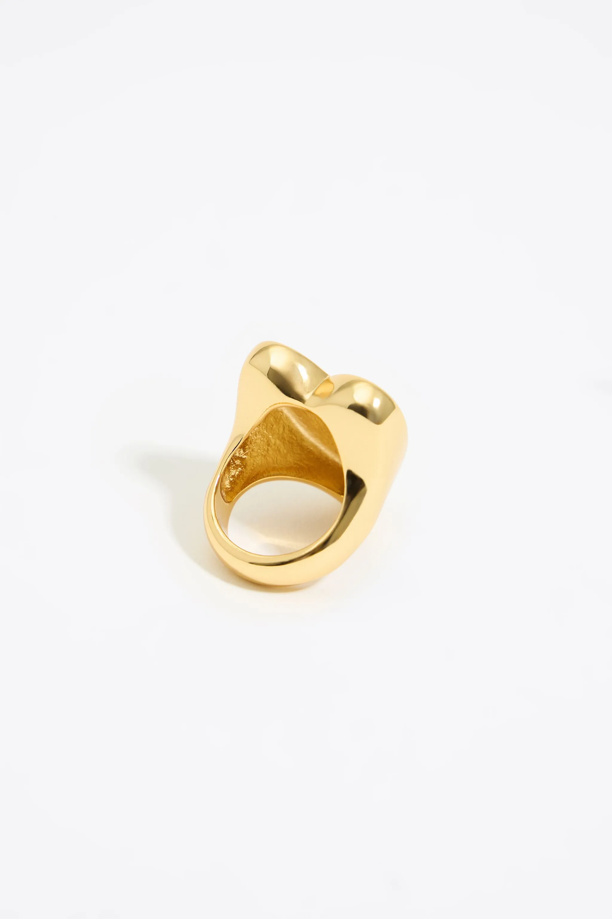 Anillo corazón marfil