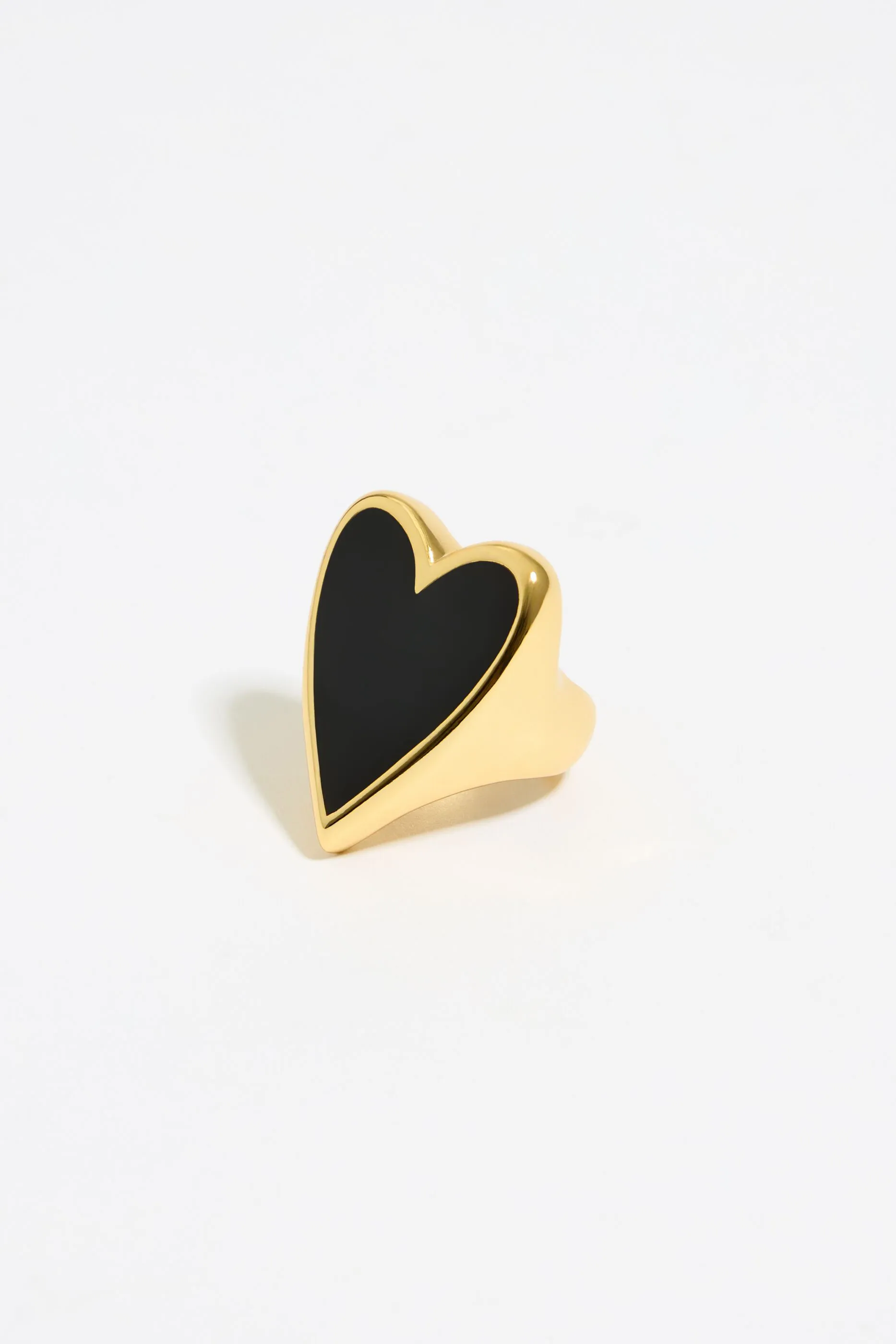 Anillo corazón negro