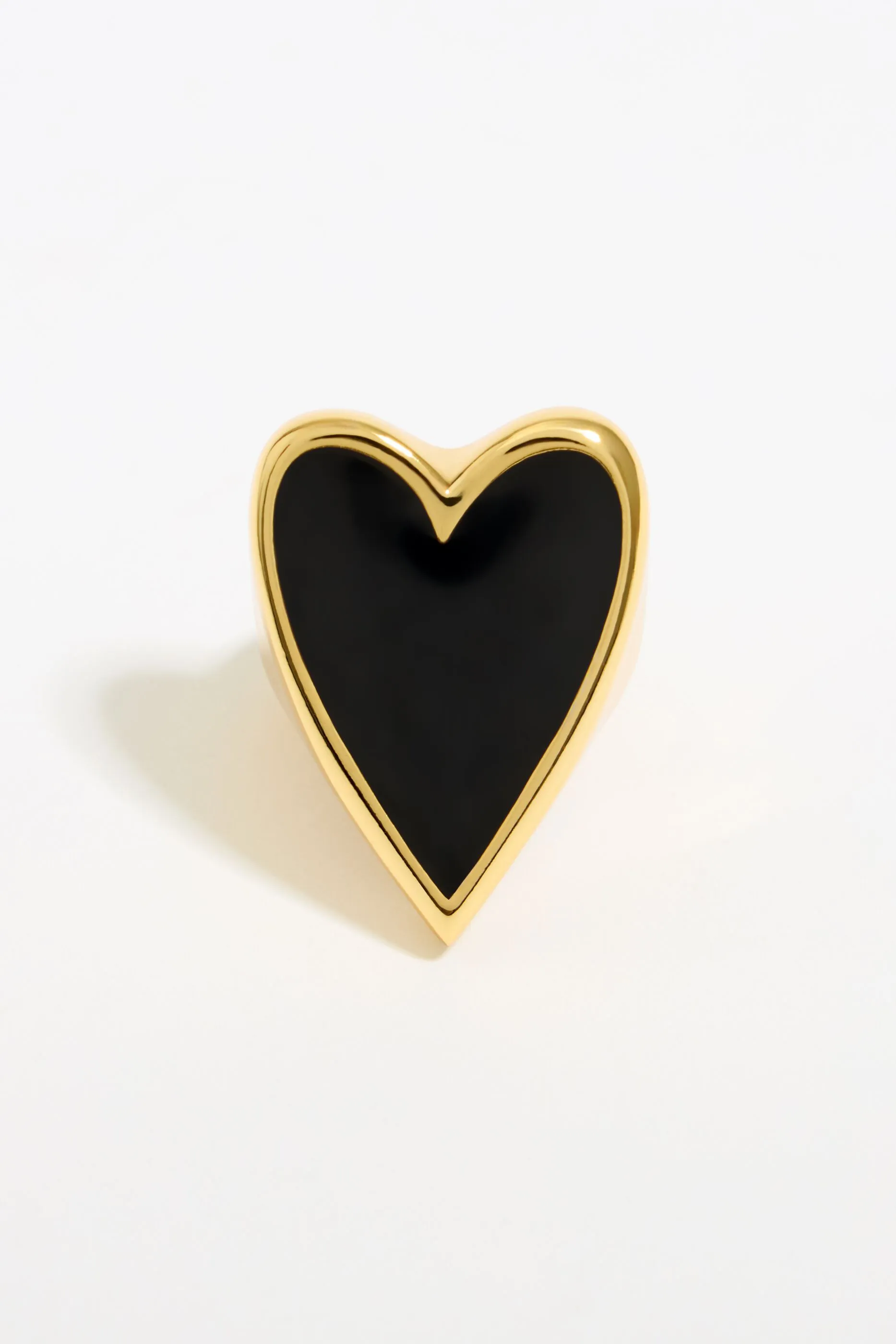 Anillo corazón negro