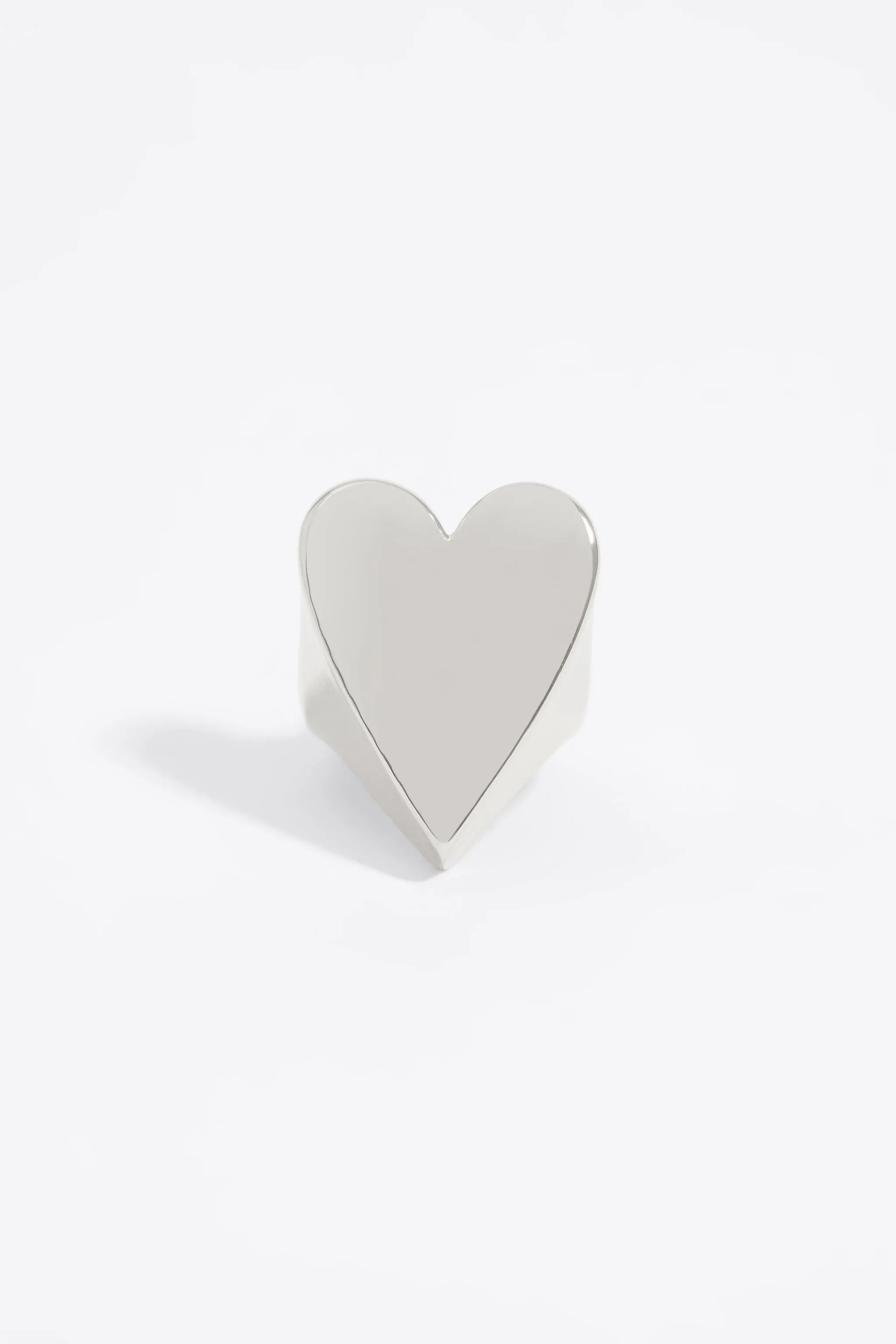 Anillo corazón plateado