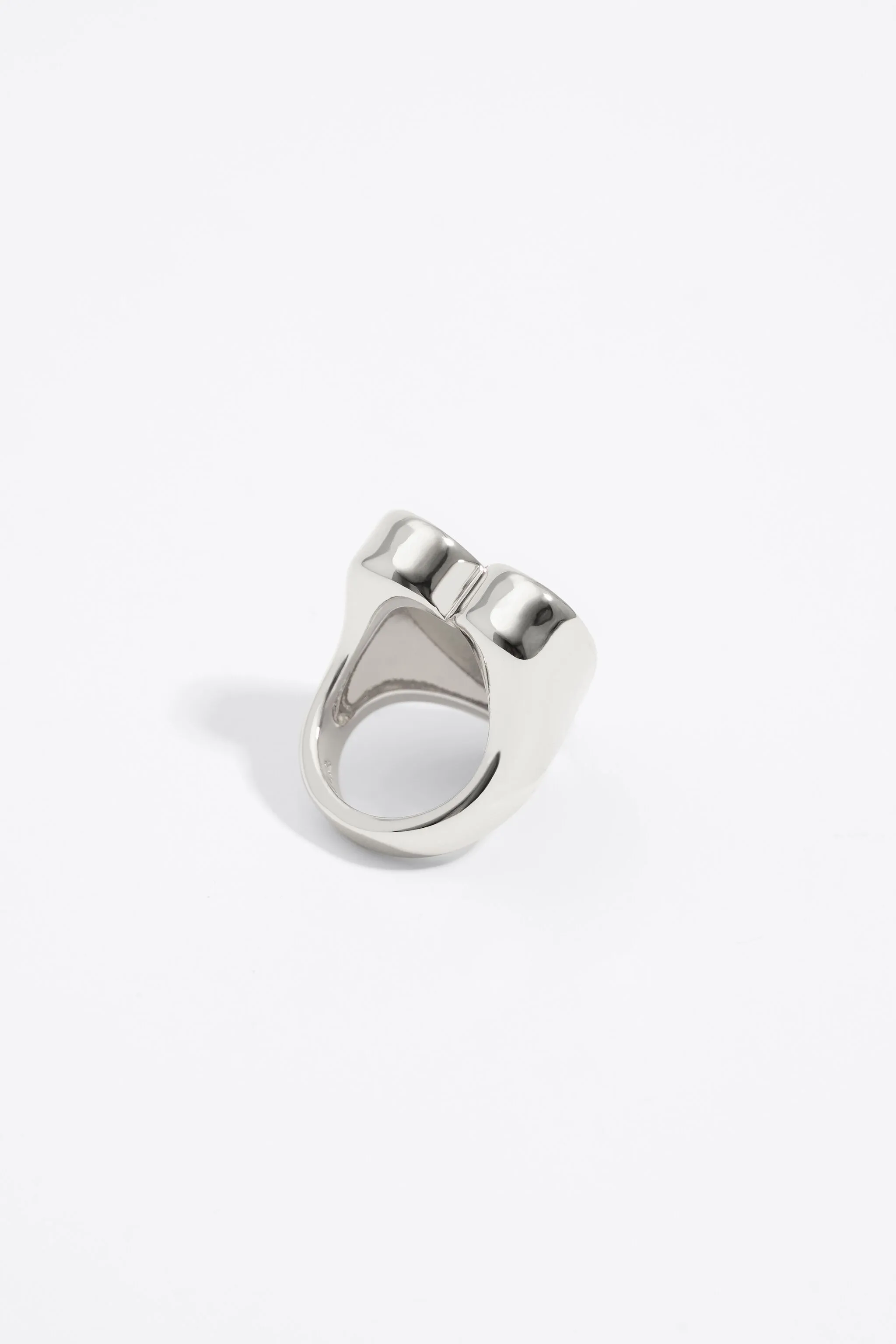Anillo corazón plateado