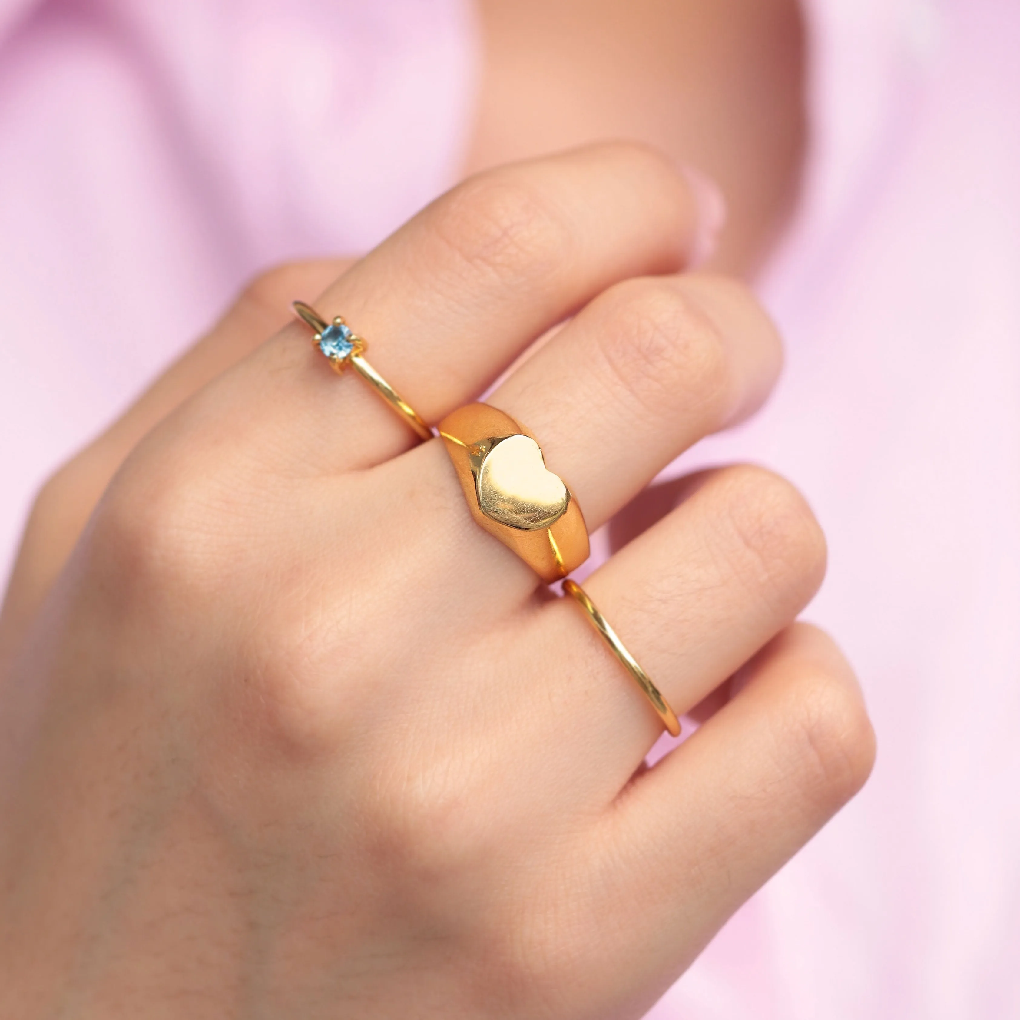 Anillo Corazón Chunky