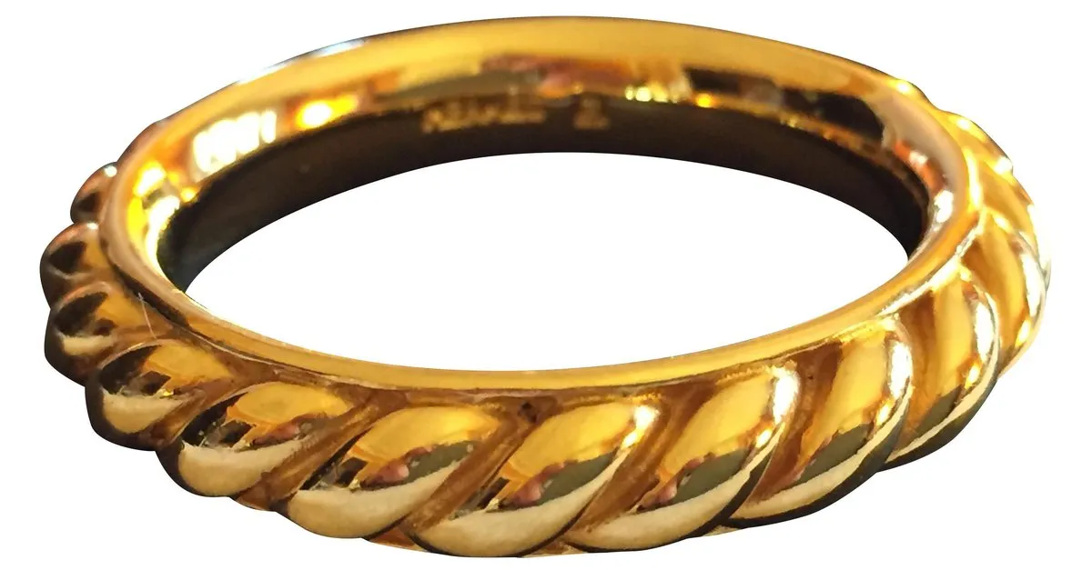 Anillo cuadrado de Hermès Dorado 
