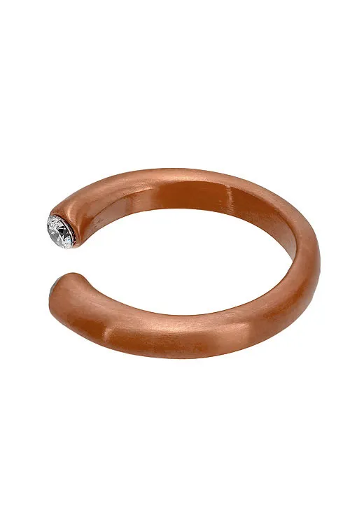 ANILLO DE ACERO CHAPADO EN IP ROSA CON CIRCONITAS 276_A2351R