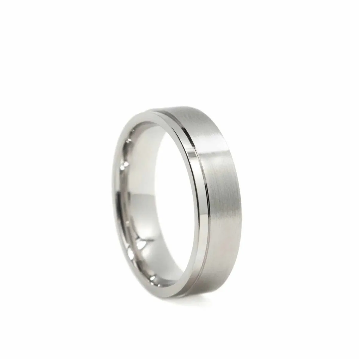 Anillo de compromiso de plata diseo mate