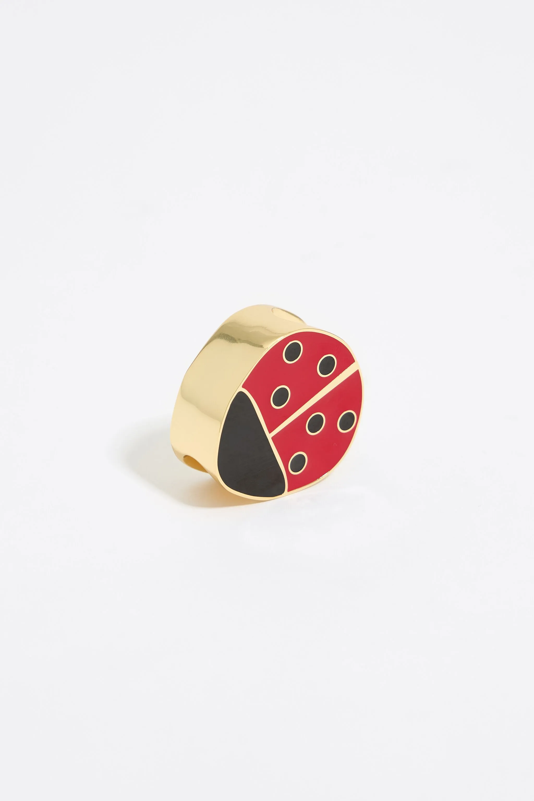 Anillo de pañuelo mariquita dorado