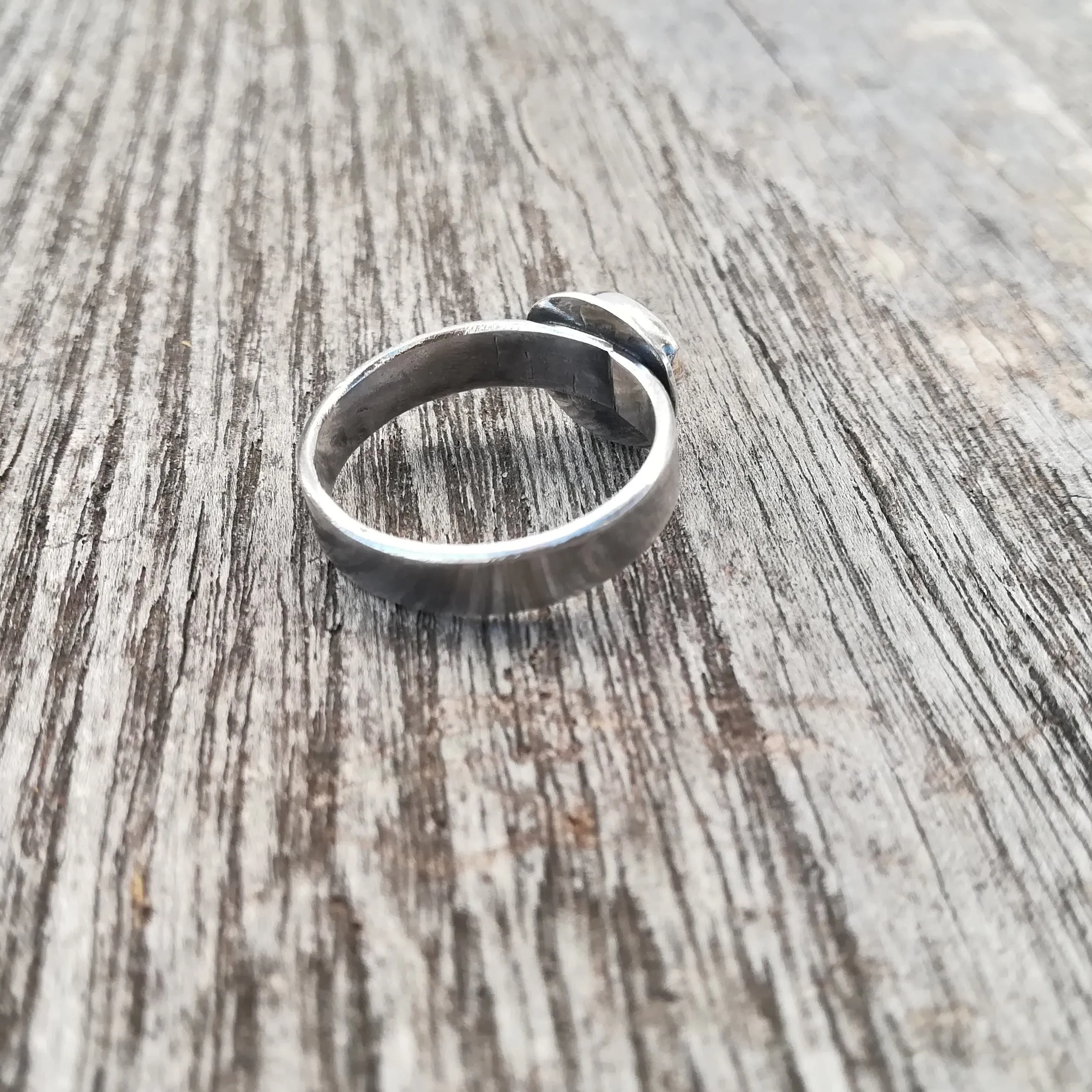 Anillo de Turmalina y  Plata de Ley | Hecho a Mano Talla 15 (7 1/2US)