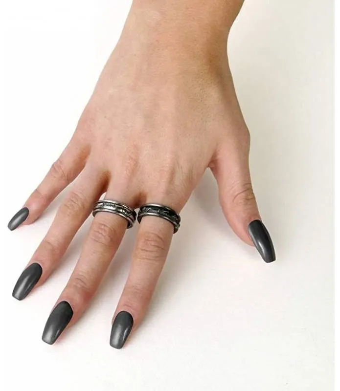 Anillo Demonio negro y Ángel blanco Demon black & angel white  Alchemy R212
