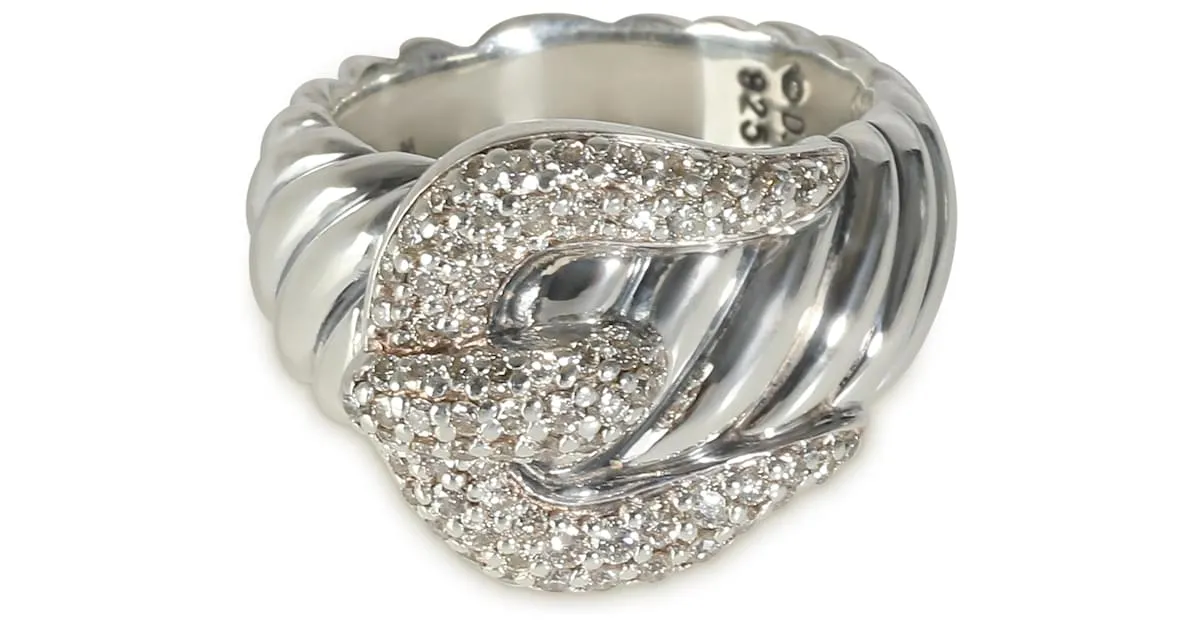 Anillo Hebilla de la Colección Hebilla David Yurman en Plata Esterlina 0,6 CTW 