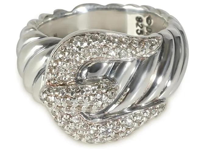 Anillo Hebilla de la Colección Hebilla David Yurman en Plata Esterlina 0,6 CTW 