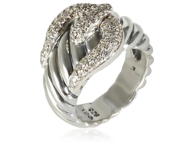 Anillo Hebilla de la Colección Hebilla David Yurman en Plata Esterlina 0,6 CTW 