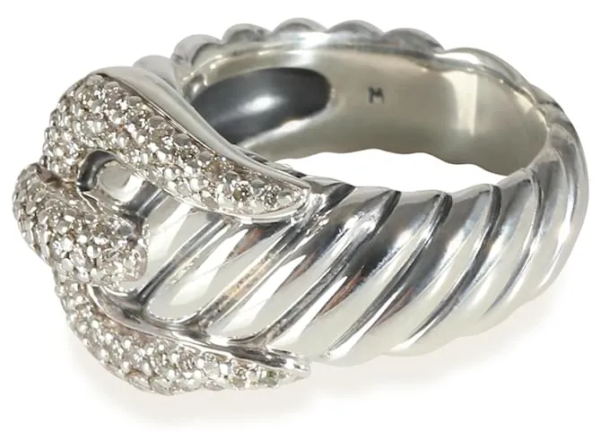 Anillo Hebilla de la Colección Hebilla David Yurman en Plata Esterlina 0,6 CTW 