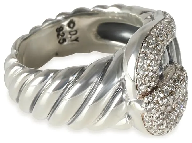 Anillo Hebilla de la Colección Hebilla David Yurman en Plata Esterlina 0,6 CTW 