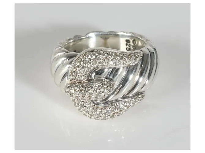 Anillo Hebilla de la Colección Hebilla David Yurman en Plata Esterlina 0,6 CTW 
