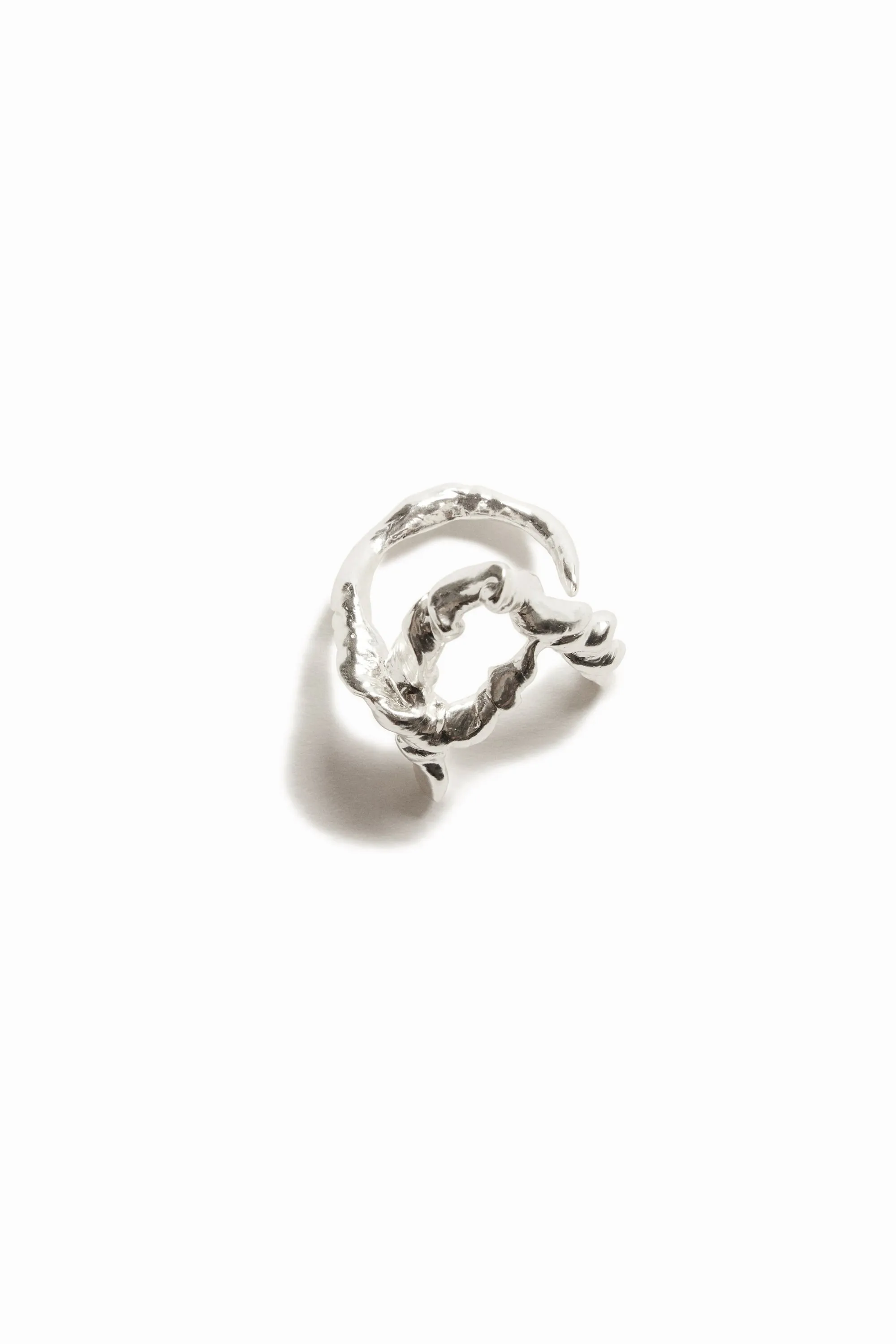 Anillo letra A baño plata Zalio