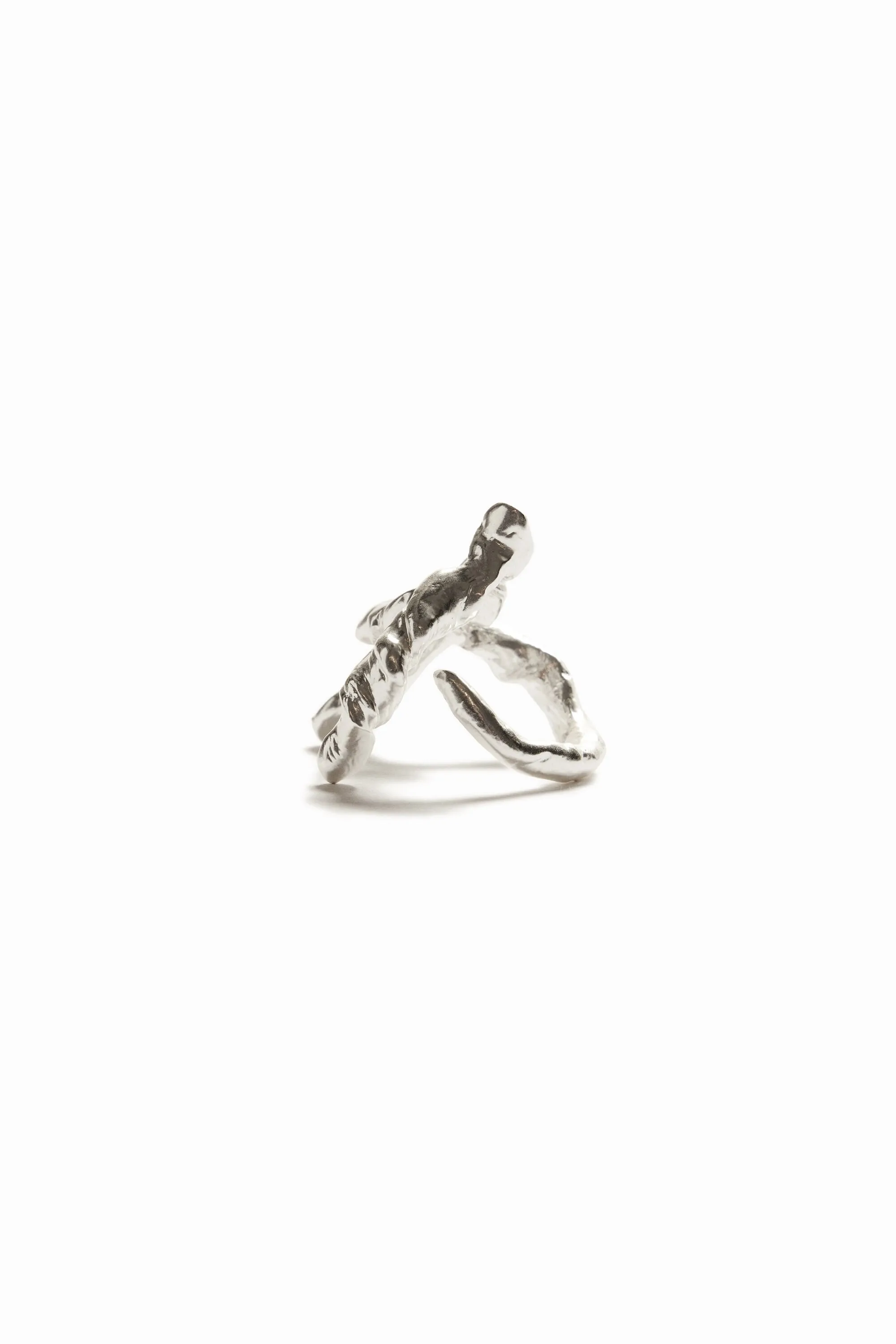 Anillo letra A baño plata Zalio