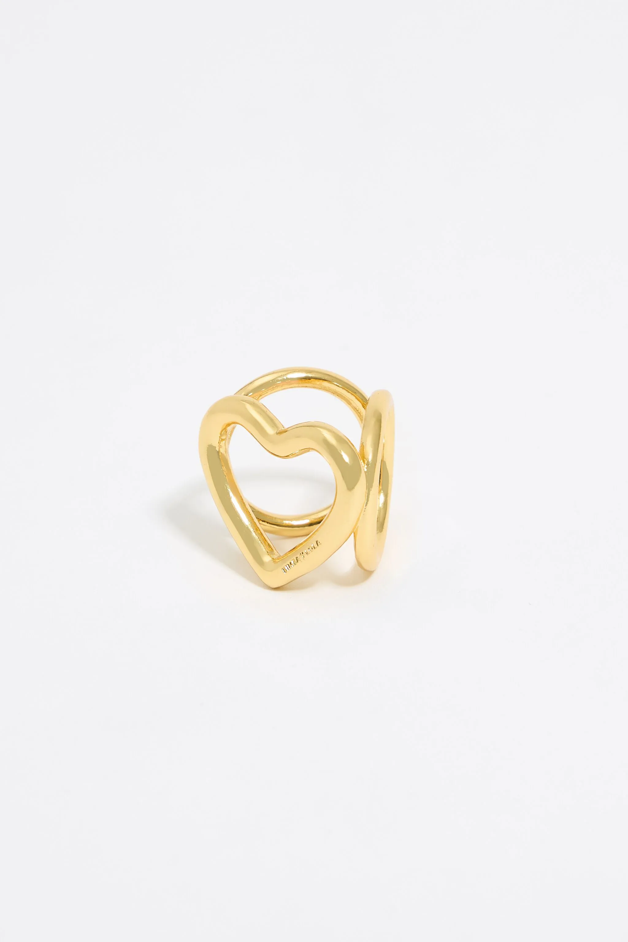 Anillo pañuelo corazones dorado