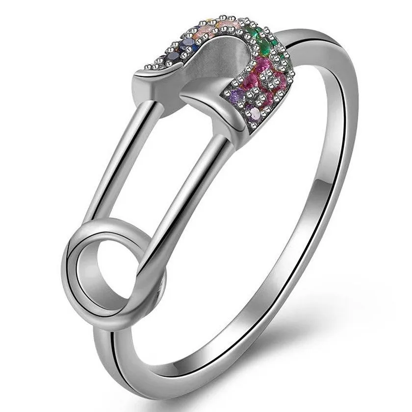 Anillo plata imperdible