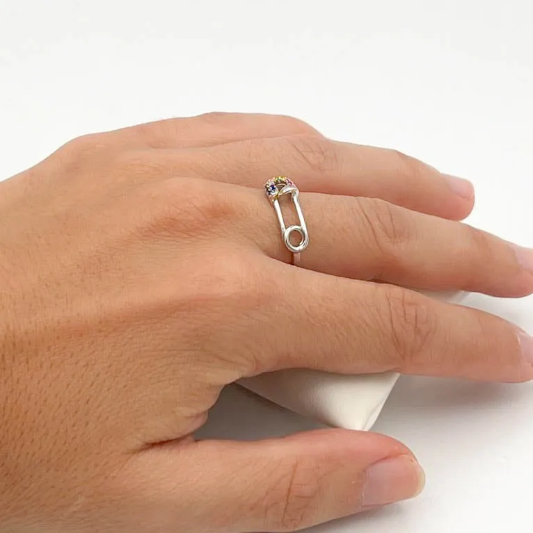 Anillo plata imperdible