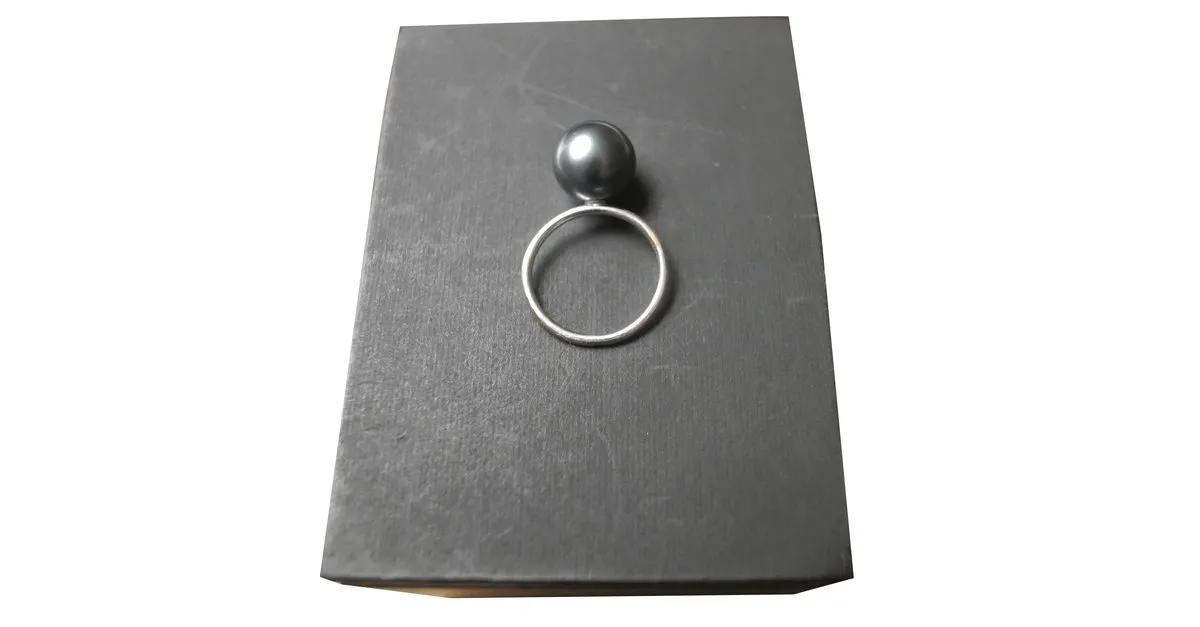 Autre Marque HERVE DOMAR anillo Negro 
