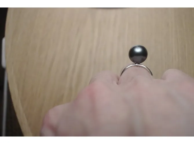 Autre Marque HERVE DOMAR anillo Negro 