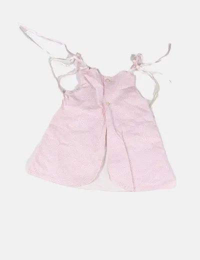 Belan Vestido rosa de motas detalle lazos