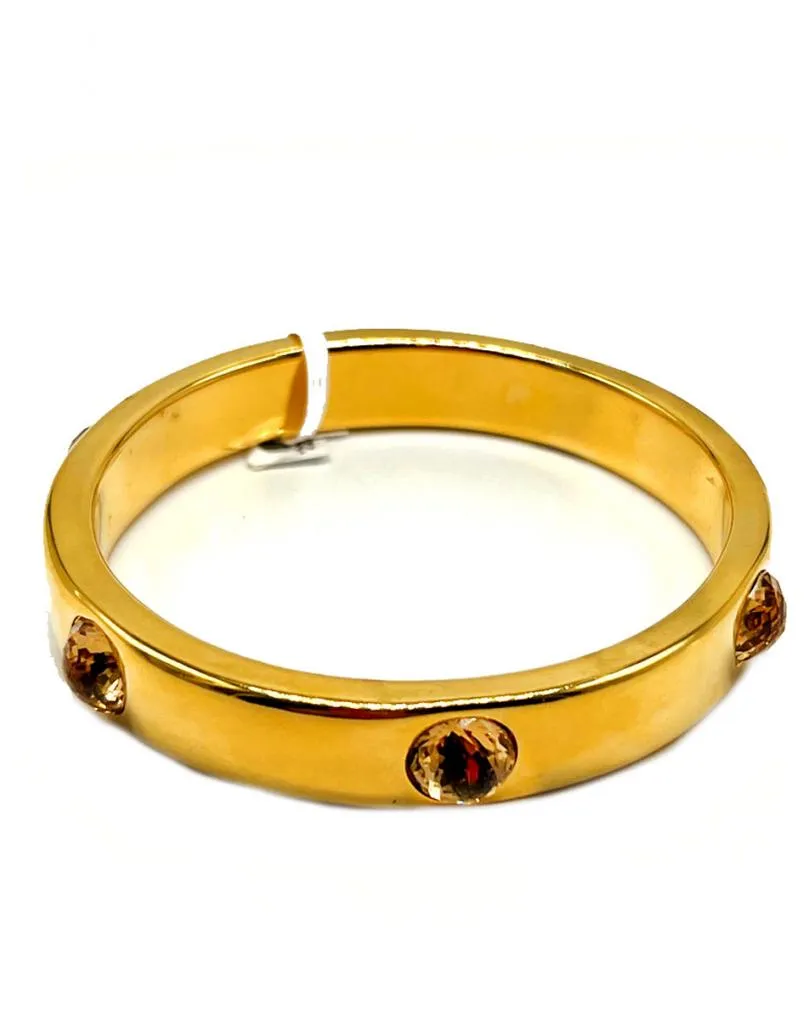 BRAZALETES DORADOS CHAPADOS EN ORO CON CRISTAL TOPAZ