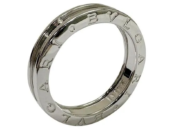 Bulgari moderno B.Cero1 Anillo de oro de banda única Plata 