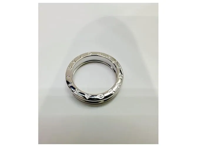 Bulgari moderno B.Cero1 Anillo de oro de banda única Plata 