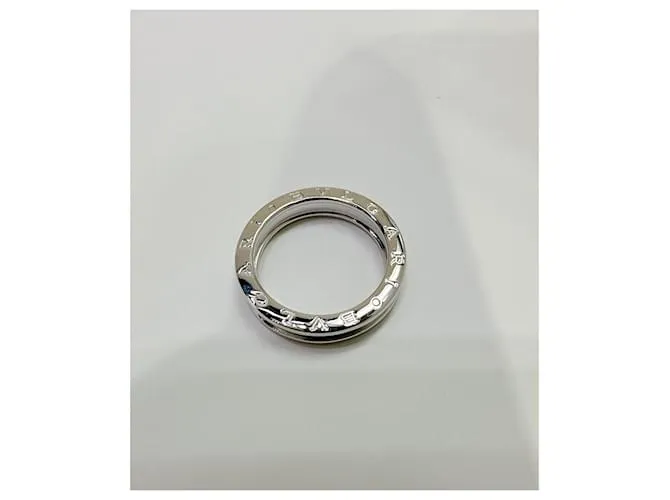 Bulgari moderno B.Cero1 Anillo de oro de banda única Plata 
