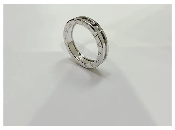 Bulgari moderno B.Cero1 Anillo de oro de banda única Plata 